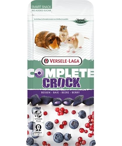 Versele-Laga Complete Crock Berry | Doppelpack | 2 x 50 g | Snack für Kaninchen und Nagetiere | Knusprige Hülle und weiche Beerenfüllung | Leicht verdaulich und ohne Zuckerzusatz