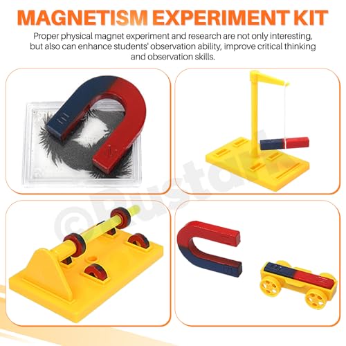 Rustark 53 Stück Magnet Experimentierset Bildung Wissenschaft Experiment Magnete Kit Set für Lernen Bildung Physik und Labor