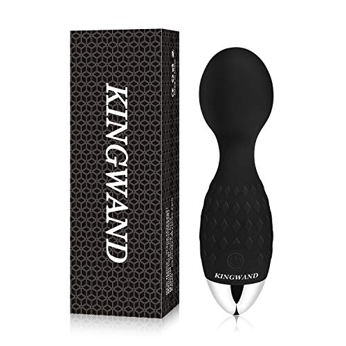 KINGWAND Mini Wand Massager - Portable Small Cordless Waterproof Handheld Massager for Body
