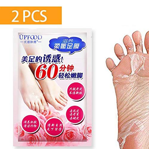 Ownest 2 PACK Exfoliating Foot Peel Mask Calluses Dead Skin Remover Soft Food for Women Men