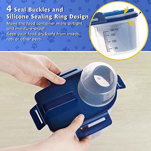 Kytely Upgraded Small Dog Food Storage Container, Airtight Cat Food Storage Container with Measuring Cup, Pet Food… - Image 5