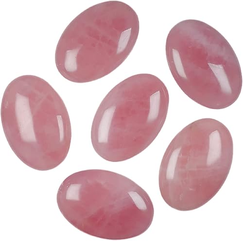 Miniatura 8 de Piedra de preocupación de la palma de cristal ovalada pulida para la ansiedad Reiki Palm Stone para la meditación, 7 chakras