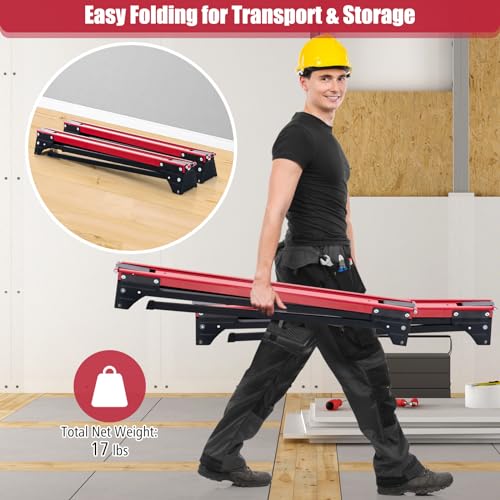Goplus Heavy-Duty Folding Sawhorse