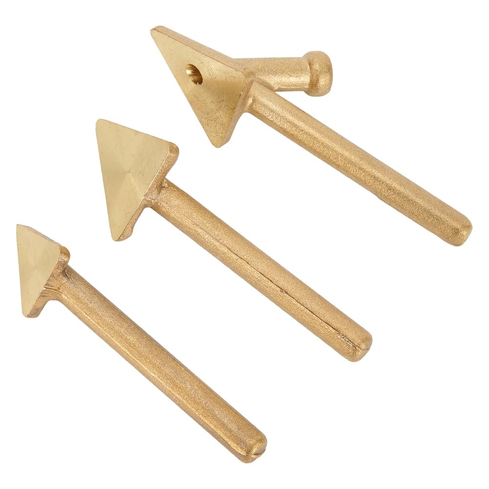 Tebbomp 3Pcs Iron Plastic Welder Soldering Iron Tips Replacement Tips Copper Repair Triangular Smoothing Welding Tips Replacement Tips