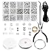 Produktbild WOWOSS DIY Ohrringe Schmuck Werkzeugset für Schmuckherstellung Tools Starter-Kit mit Schmuckzangen Perlen Drähte. Schmuckherstellung Repair Tool Set für Erwachsene und Anfänger(15 Gitter Werkzeuge)