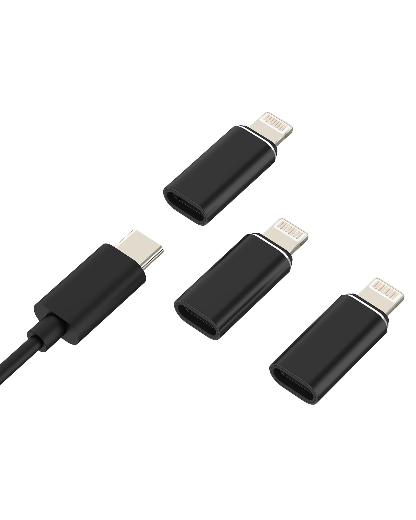 USB Cメス to Lightningオスアダプター(3個入り)対応iPhone 14 13 12 11 Pro MAX Apple Type-Cジャックケーブル変換器 充電アクセサリー 対応iPad車載用 Lighting対応