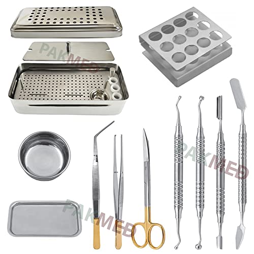 New Dental Implant PRF Box and GRF System Platelet Rich Fibrin with Graft Packers and Forceps Scissor (PAKMED)