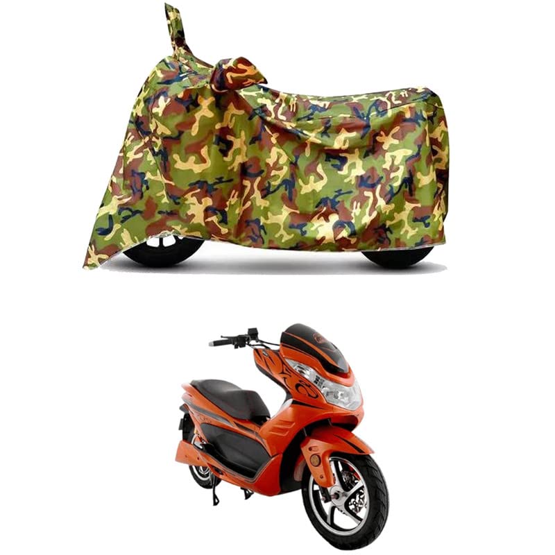 Image of Waterproof 100% PVC Coated Full Bike Scooty Two Wheeler Body Cover Compatible for Okinawa Cruiser /UV-Rays /Heat Protection /Birds Dropping /Scratchproof /Dust Proof s[6X6 Jungle Print]