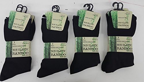 A1A AVENUE Pack of 12 Men's Super Soft-comfort Non Elastic Bamboo Everyday Socks 6-11 (UK) (Assorted (SE44))