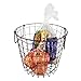 DII Metal Wire Mesh Stackable Utility Storage Bin, Small Round, 12x12x10