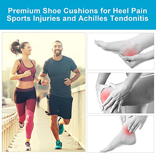 Image of LTOHOE Height Increase Insoles, Heel Shoe Lifts for Achilles Tendonitis and Leg Length Discrepancy, Shoe Inserts to Make You Taller, Heel Cushion Inserts for Men & Women Grey 1.4 inch Height