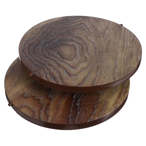 STOBAZA 2Pcs Faux Wood Grain Trash Can Lid Elegant Cover for Domestic Hotel Use Odor Prevention Easy to Maintain Generously Sized Opening for Efficient Waste Sorting