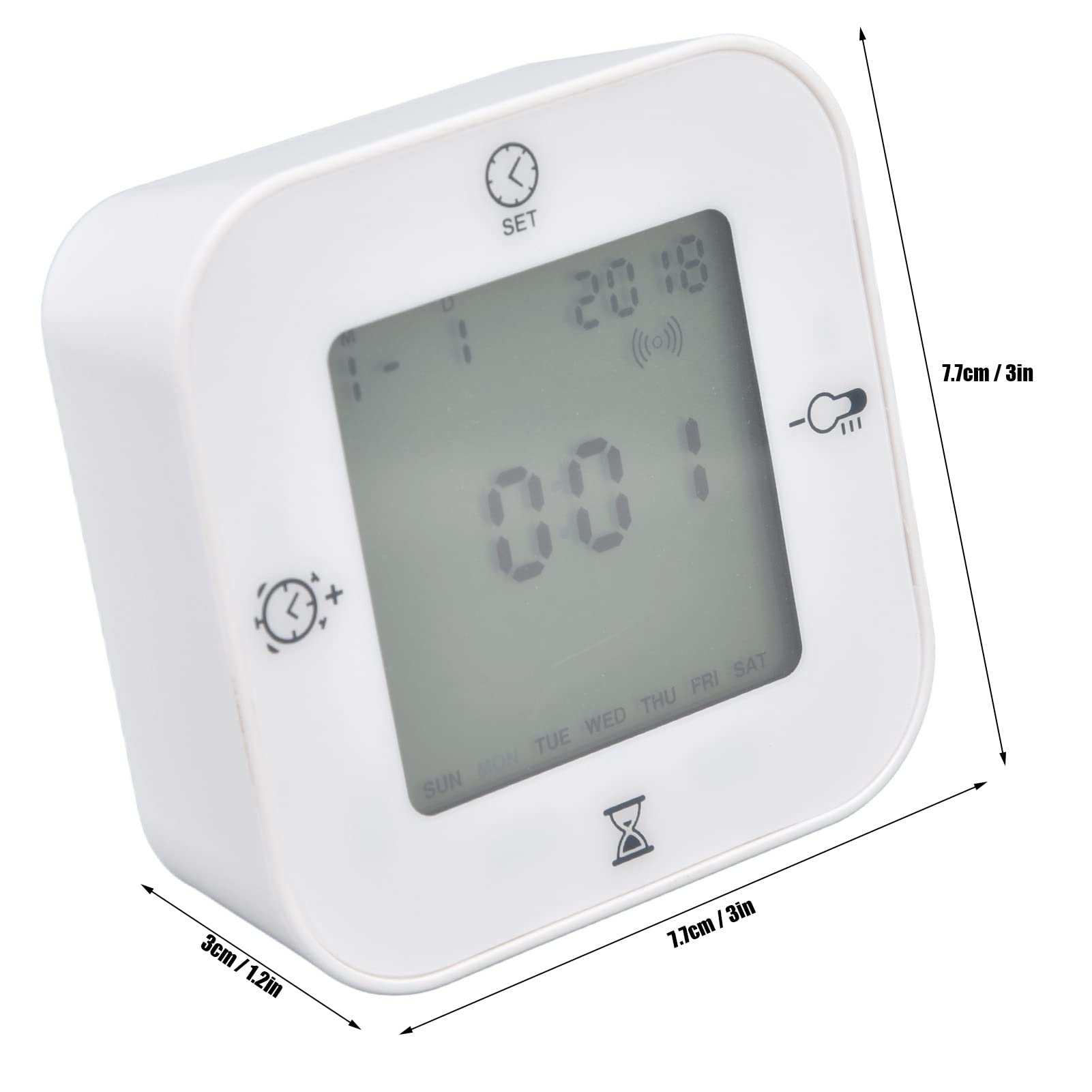 Horloge Thermomètre Multifonction à Grand écran pour Cave à Effet de Serre pour bébé, Réveil à Utilisation Nocturne pour une Surveillance Pratique des Matières Plastiques