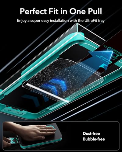 Image of ESR 3 Pack for Samsung Galaxy S26 Ultra 9H+ Tempered Glass Screen Protectors with AR Anti-Reflective Technology, Ultra Fit Tray, Highly Durable Armorite Screen Guard, Full Coverage, Military-Grade