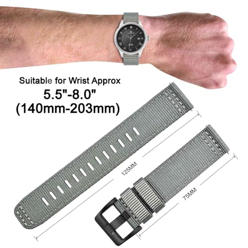 Annefit H02NLQ24F12BK4AU Quick Release Watch Bands 24Mm, Military Nylon Watch Strap thumb #3
