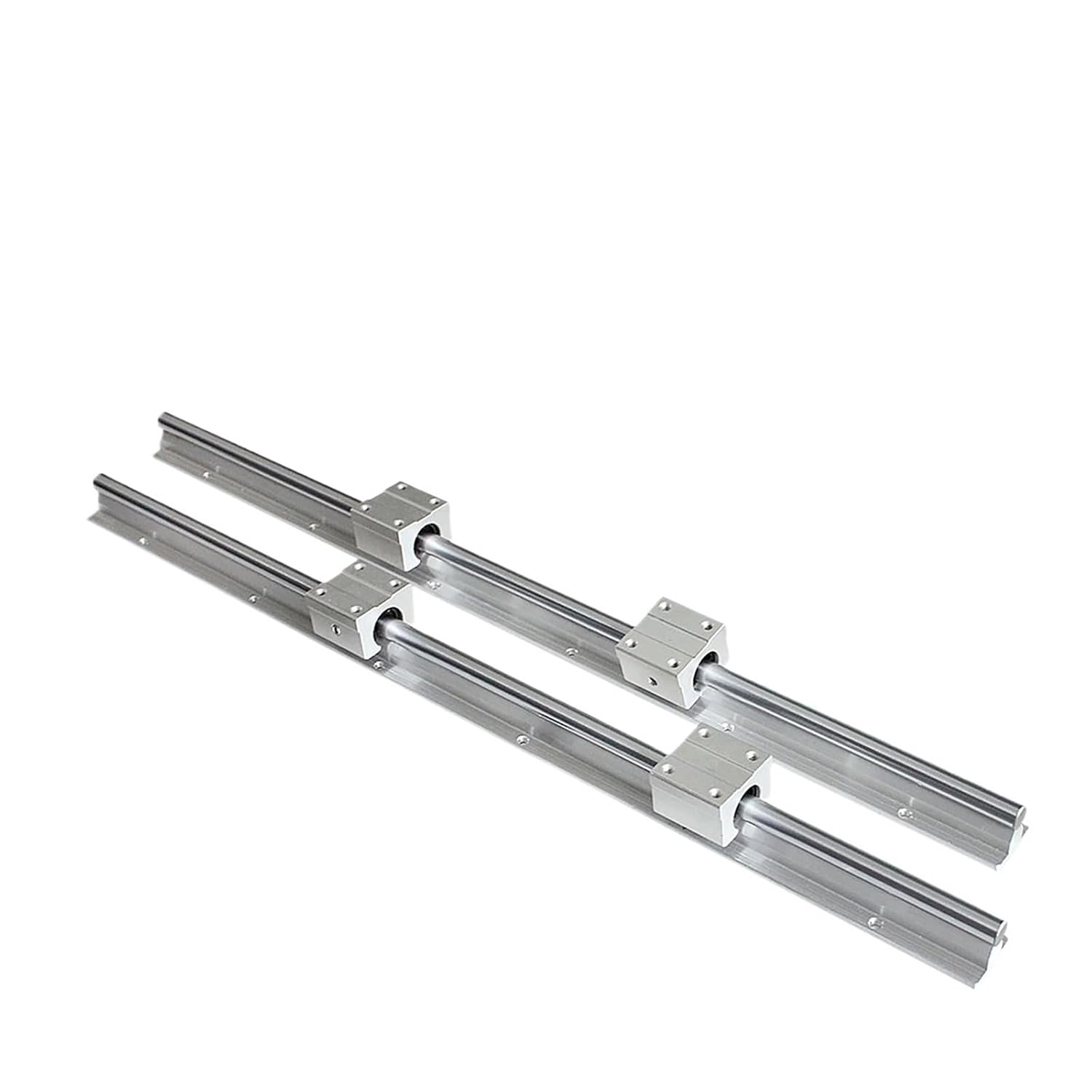 2Pcs SBR25 Linear Rail Guide 400 500 600 800 1000 1200 1500mm + 4pcs SBR25UU Linear Bearing Block Linear Rail Set CNC Part(1000mm)