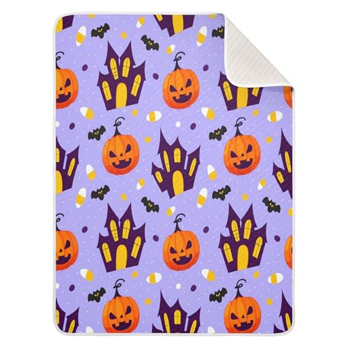 Burbuja Castles Pumpkins Baby Blanket for Boys Girls, Nursery Soft Warm Swaddling Receiving Baby Blankets, 30x40 in Toddler Blanket