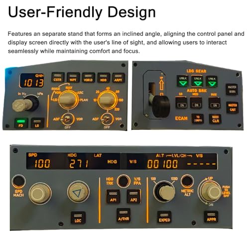 Image of Flight Simulator A320 FCU CUBE Driving Mode Flight Control;Simulated Flight Airbus FCU + Left EFIS + Customized Lighting Frequency Mode + Landing Gear Mode+ Light shield Support For X-Plane MSFS2020 (FCU CUBE+EFIS +Lighting Mode)