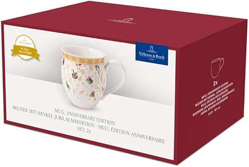 Miniatura 3 de Villeroy & Boch Delight - Juego de 2 tazas con asa, edición de aniversario, 1 unidad (paquete de 1), color blanco