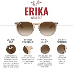 Ray-Ban, RB4171, Cadre de velours en caoutchouc de la Havane ronde Erika, 100% Nylon, UV Protection non-polarisée