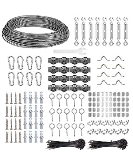Edelstahl Drahtseil Set 30m 2mm - Mit Spannschloss Für Garten & Haus
