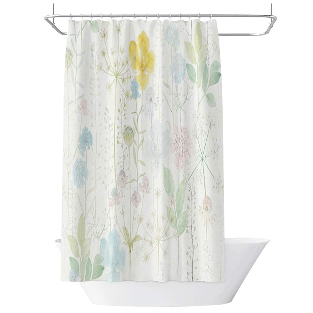 Rideau de douche long imperméable en polyester épais pour salle de bain