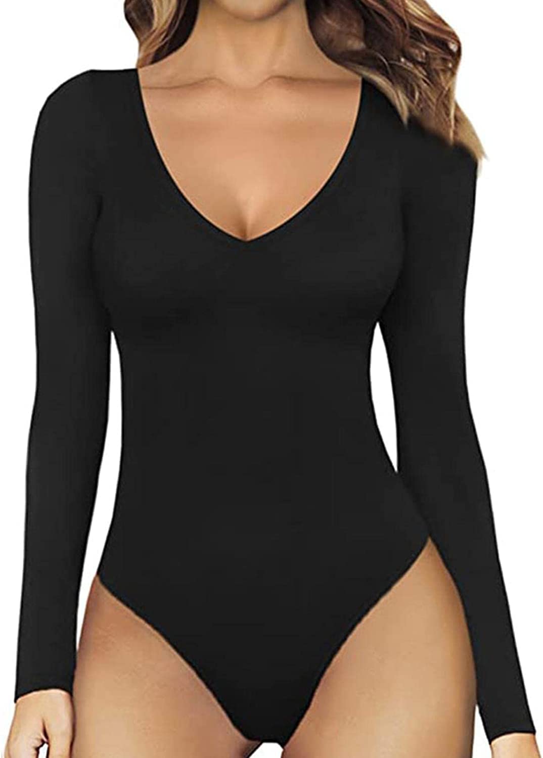 rom Deep V neck mellow body ボディースーツ rom Deep V neck mellow body ボディースーツ