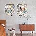 Olakee Photo Display Picture Frame Collage by Multi Photo Display with 20 Clips, Aged Walnut Wood Golden Chain with Crystal Pendant 16×29 inch (Brown)