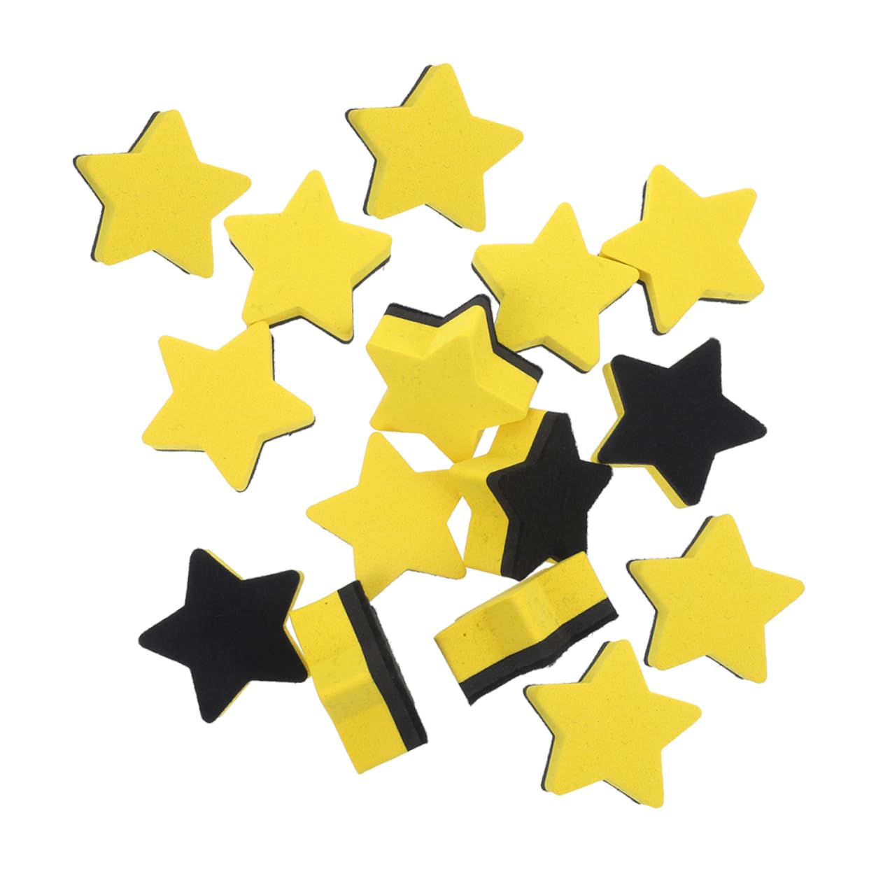OSALADI 5 Ensembles Gomme Pentagramme Eraser De Tableau Blanc Magnétique Gommes Magnétiques Planche À Essuyer Petite Gomme Sèche Eraseurs De Tableau Blanc Feutrine Jaune 15 Pièces * 5