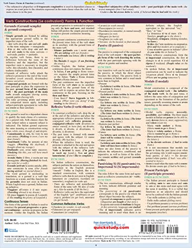 Italian Grammar: A Quickstudy Laminated Language Reference Guide (Quickstudy Language) #TOP2