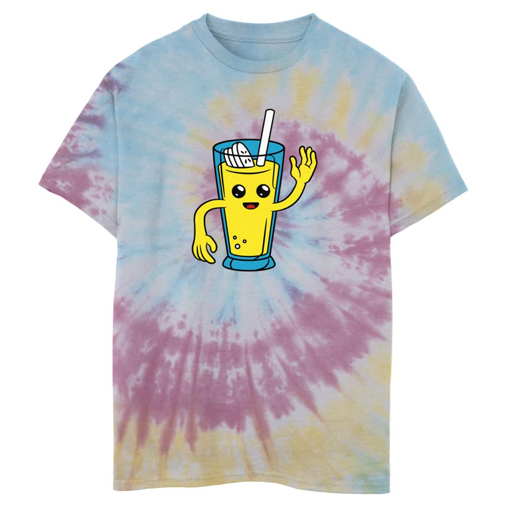 Fortnite Boys Blue/Pink/Light Yellow Kids' Peely Blended Short Sleeve Tee Shirt, Large