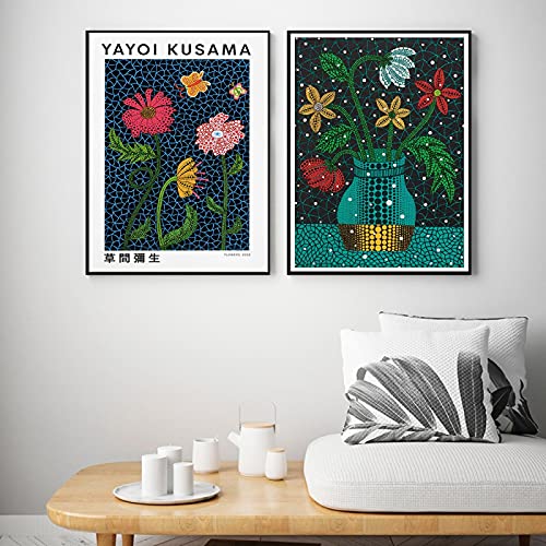 Affiches et impressions fleurs style musée déco salon moderne lot de 2 peintures toile 50x70cm