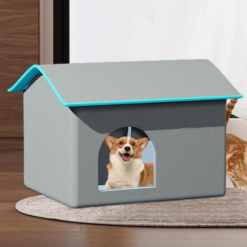 Casa de refrigeración para gatos tipo cueva de aire acondicionado para mascotas 5