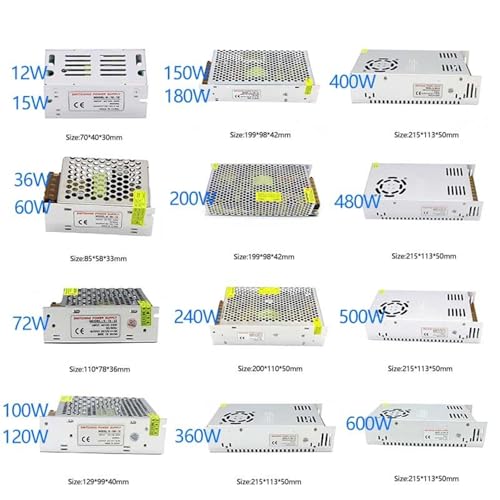 Transformateur 100W 12V bloc d'alimentation LED convertisseur 110V 220V AC
