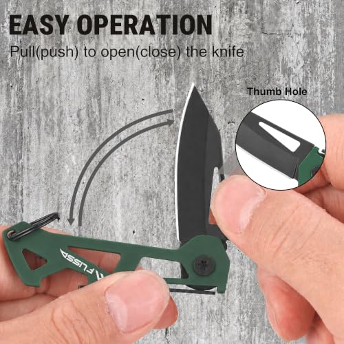 Image of FLISSA Mini Folding Pocket Knife-Vintage Green