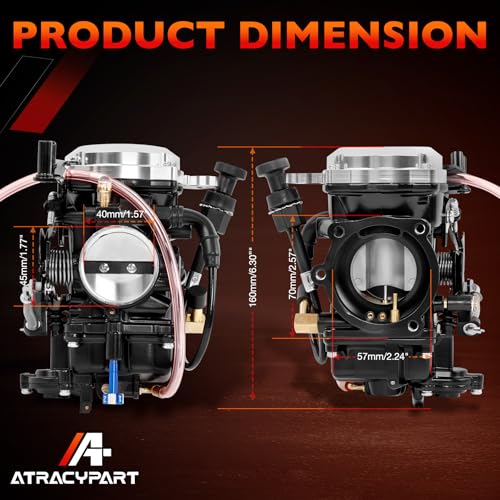 Image of CV40 Carburetor Compatible with 1988-2006 Harley Davidson Sportster 883 1200 XL XLH, 1988-2017 Softail, 1988-2016 Dyna /FXR, 1988-2016 Touring, Replaces 27421-99, Silver Cover