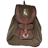  cazayaventura Mochila aireada en Lona con Refuerzos en Cuero para Dos jaulas de Perdiz.Medidas 55x53x25