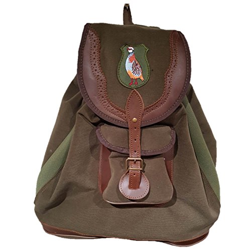 cazayaventura Mochila aireada en Lona con Refuerzos en Cuero para Dos jaulas...