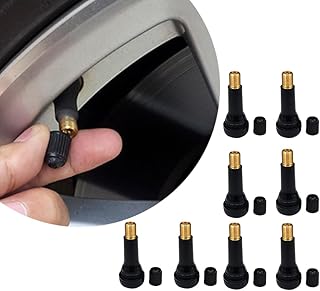 4PCS TR414 Valve Stem, Tubeless Tire Valve Stems, Black Rubber Snap-in Tire Valve Stem, Rubber Tire Valve Stems Universal for Car, Motorcycle, Bike