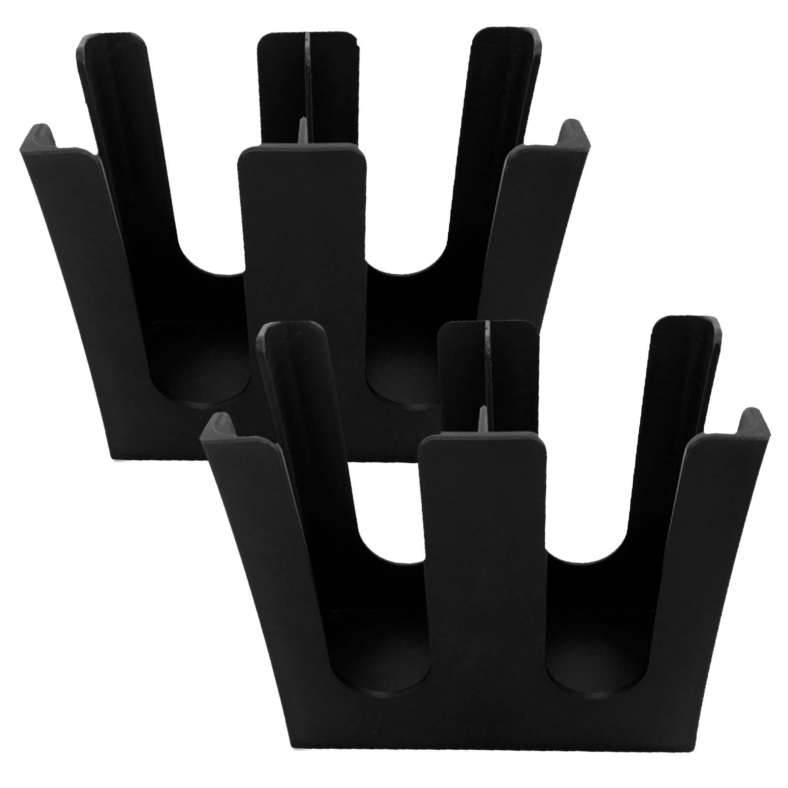 TOPBATHY 2 Stück Pappbecherhalter für Arbeitsplatte, 2 Fächer aus Acryl