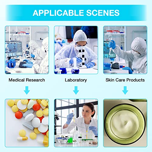 Kelelm Lab Homogenizer Mixer For Cosmetics,High Speed Emulsifier Blender Lab Mixer For Creams Homogeneizador Disperser Speed Adjustable 1000~20000Rpm With 2 Blades 4 Beakers, 110V #TOP6