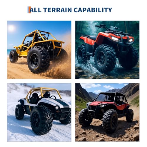 Image of GarveeTech ATV /UTV Tires, Set of 4-21x7-10 & 20x10-10 All-Terrain Tires, 6-Ply Tubeless, for Off-Road, Mud, Dirt and Trails