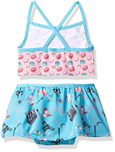 Image of Girls Pearl Tankini Swimsuit with Skirt