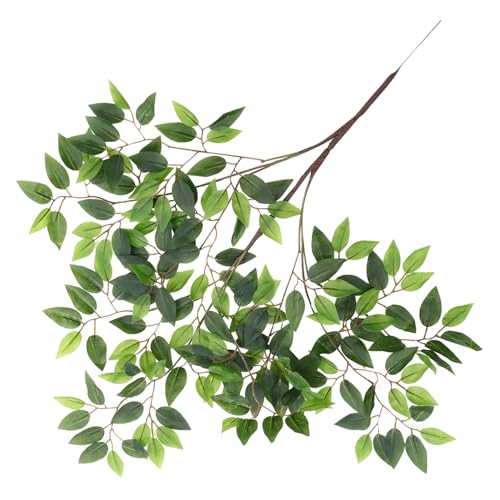 balacoo Hanging Simulated Leaves Reptile Tank Decorations Fake Rattan Plants Safe for Pet Enclosures