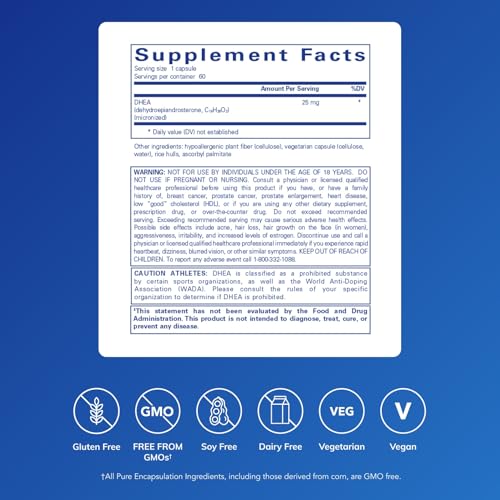 Pure Encapsulations DHEA 25 mg Capsules