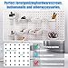 Roowest 60 Pcs Pegboard Cups Pegboard Bins Set, Wall Organizer with Hooks and Loops, Hooks Assortment Organizer Accessory for Office Storage Garage Craft Workshop(White)