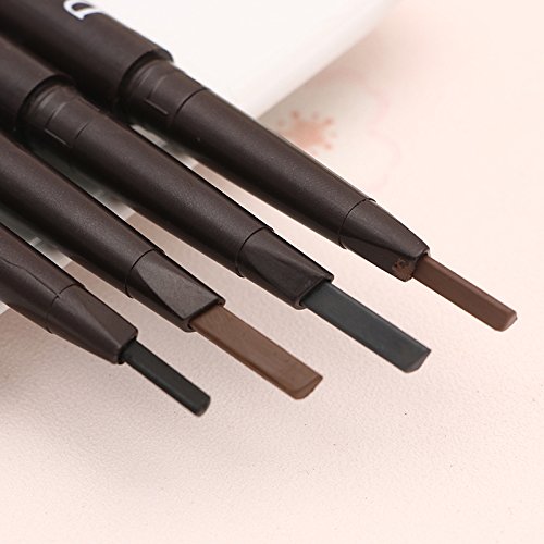 Scala 1 Pieces 2017 New Waterproof 5 Colors To Choose Eye Brow Eyeliner Eyebrow Pen Pencil With Brush Makeup Cosmetic Tool 4# Grey(Grey)