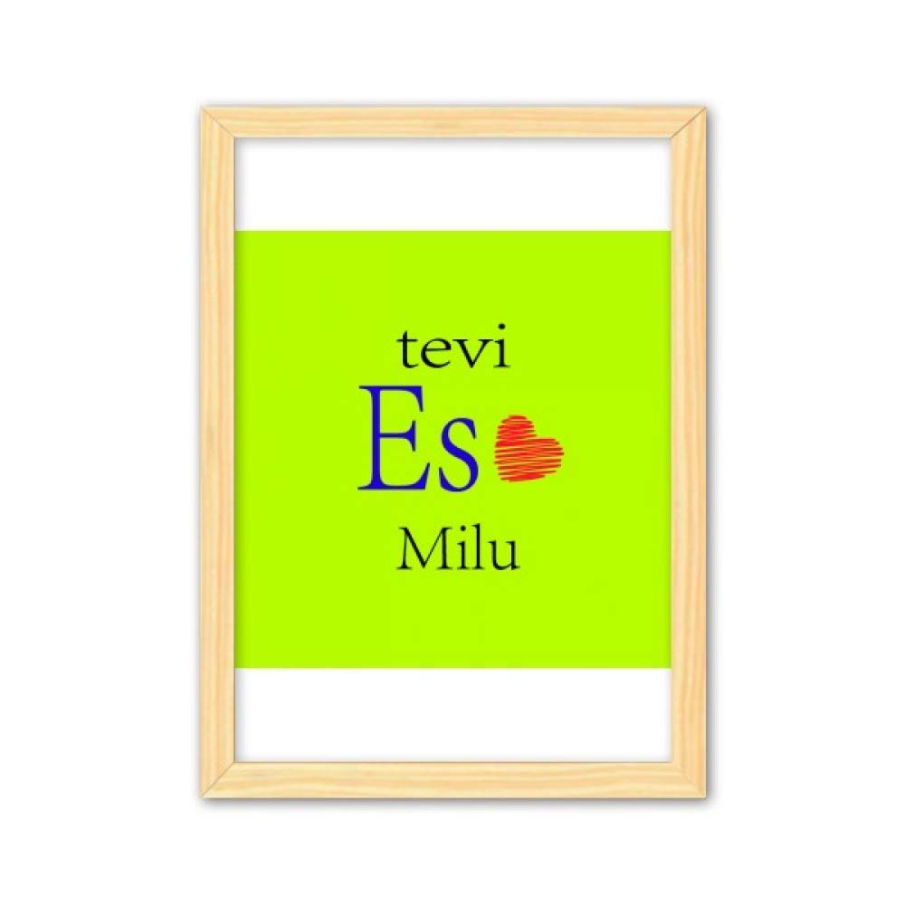 offbb Armor Latvia Native I Love You Affection Decorative Wooden Painting Home Decoration Picture Frame A4