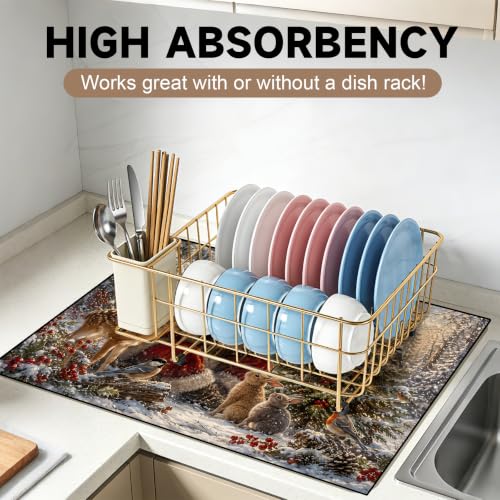 Image of Stove Top Cover for Electric Stove: 28''x20'' Stove Cover Elevate Your Kitchen Reliable Heat Protection,Non-Slip Kitchen Decor (Santa)
