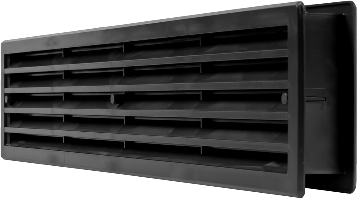 Repa Market 18" x 4" Inch Black Plastic Door Grille - Garage Door Vent - Door Vents for Interior Doors - Rectangular Door Air Vent Cover Guard - Universal Furniture Ventilation (17.7" x 3.60" Inch)